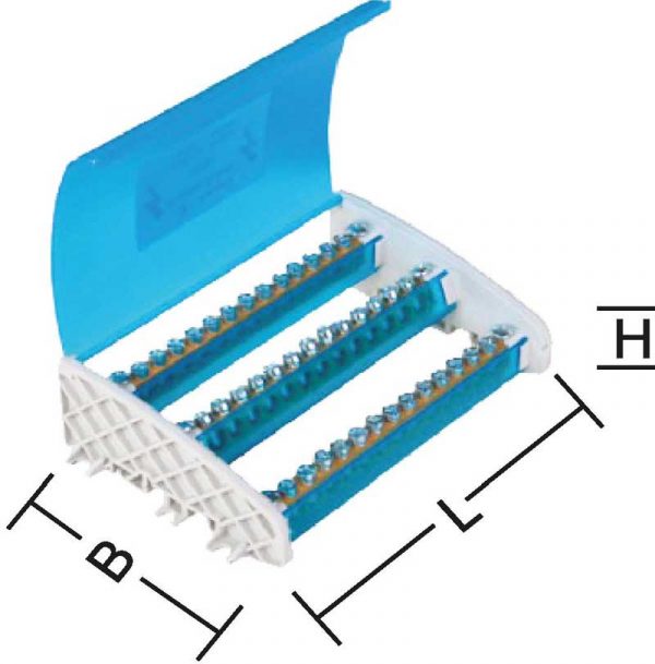 4 Kutup 7x12 Kesit 125A Dağıtıcı Üniteler (Ayak Geçmeli) Alçak Model